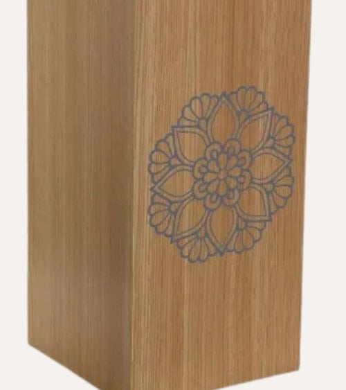 Paragüero Cuadrado con Mandala de Madera