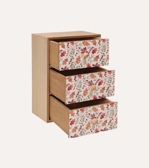 Joyero Aia con 3 Cajones de Madera