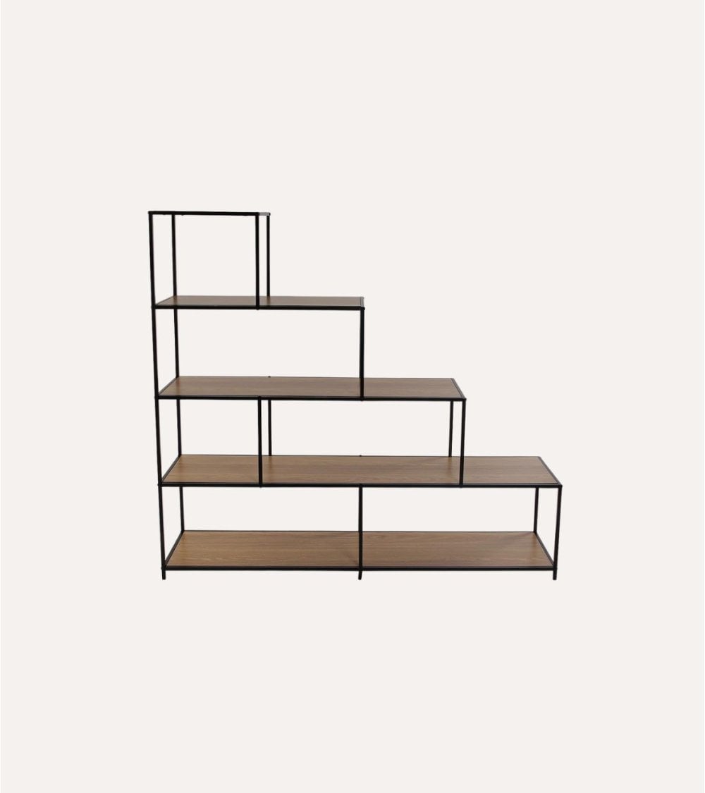 Estantería Escalonada de 4 Baldas de Madera