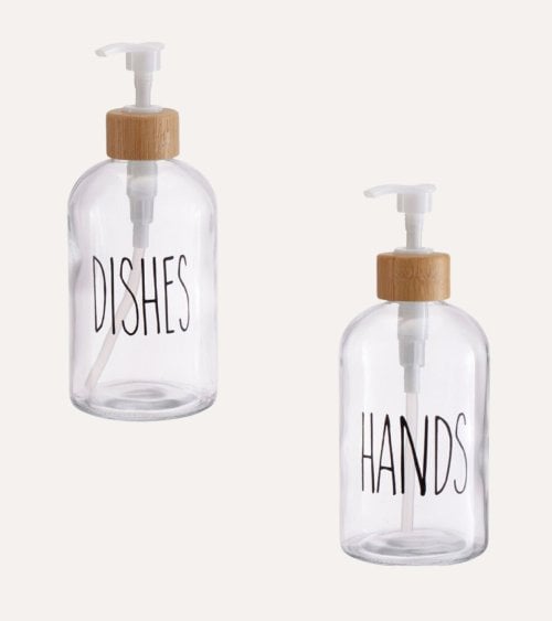 Dispensador de Jabón Etiquetado de Cristal