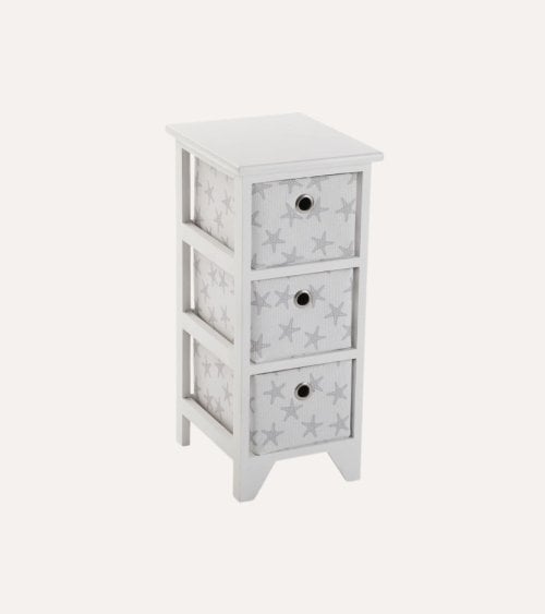 Cajonera Estrellas con 3 Cestas de Almacenamiento
