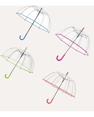 Paraguas Transparente de Plástico y Metal