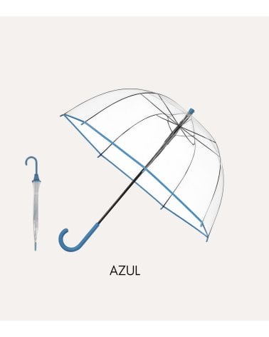 Paraguas Transparente de Plástico y Metal
