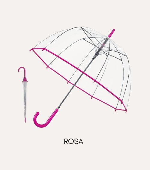 Paraguas Transparente de Plástico y Metal