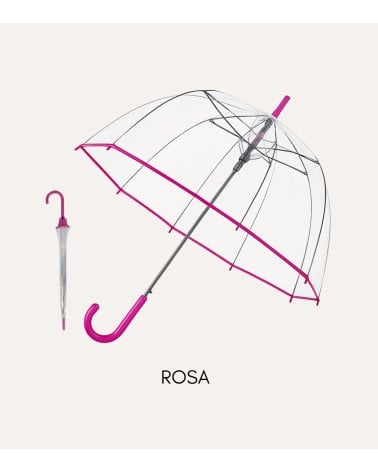 Paraguas Transparente de Plástico y Metal