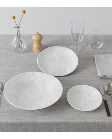 Vajilla de 18 Piezas de Hojas de Porcelana