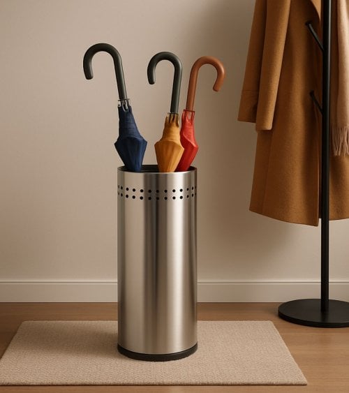 Paragüero Redondo de Acero Inoxidable