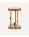 Reloj de Arena Flor de Madera y Cristal