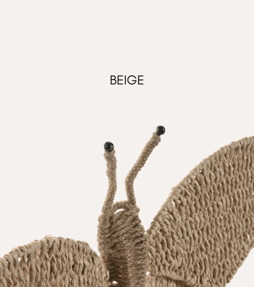 Decoración de Pared Mariposa Tejida de Fibra y Metal