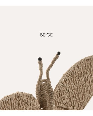 Decoración de Pared Mariposa Tejida de Fibra y Metal