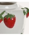 Jarrón Fresas y Flores de Cerámica