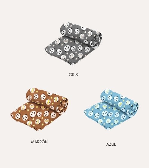 Manta con Estampado de Panta de Felpa