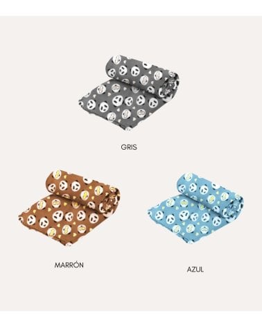 Manta con Estampado de Panta de Felpa