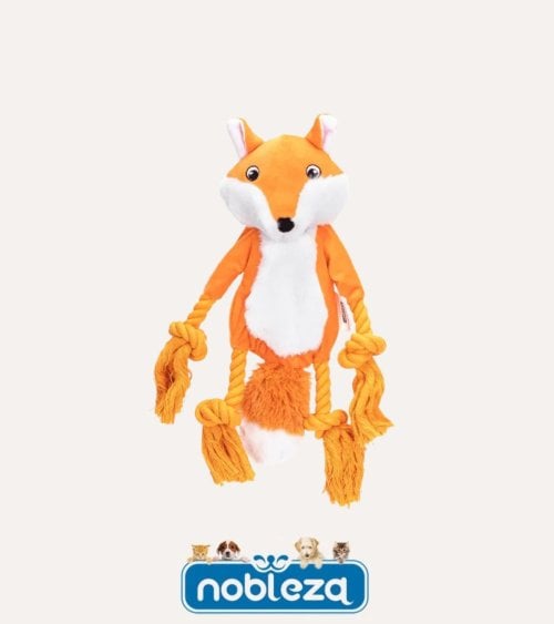 Juguete Peluche de Zorro con Nudos para Perro