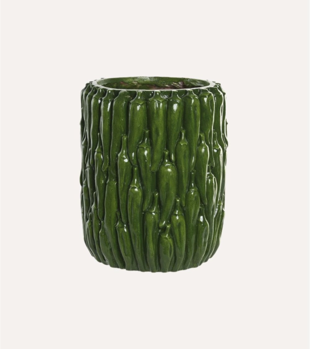 Jarrón Decorativo de Pimientos de Magnesia