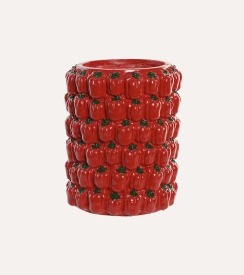 Jarrón Decorativo de Pimientos de Magnesia