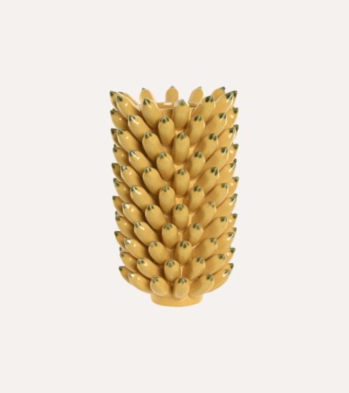 Jarrón Decorativo de Plátanos de Gres