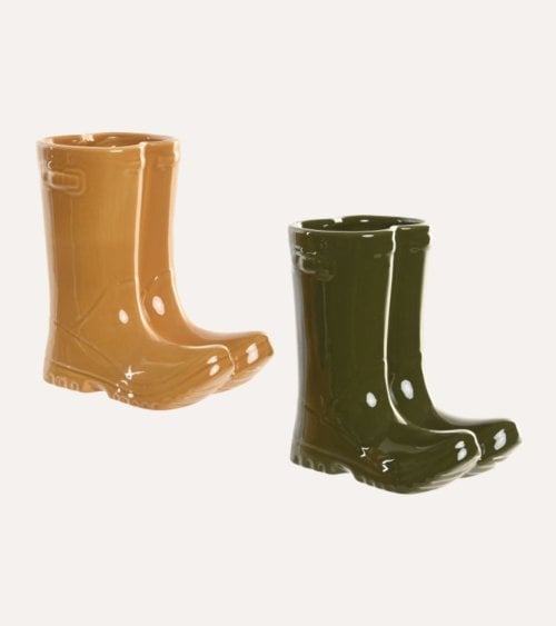 Jarrón Botas de Lluvia de Cerámica