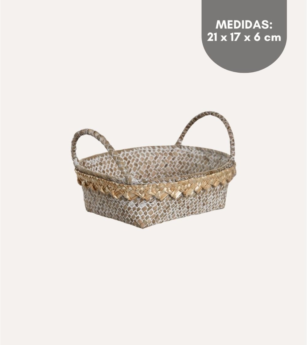 Cesta Decape con Asas de Fibra Tejida