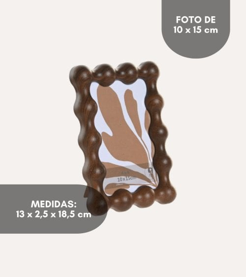 Marco de Fotos Gotas de Madera de MDF