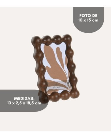 Marco de Fotos Gotas de Madera de MDF