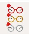 Gafas Festivas con Gorro Navideño de Plástico