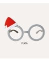 Gafas Festivas con Gorro Navideño de Plástico