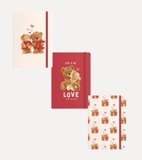 Libreta Osos Enamorados con Goma