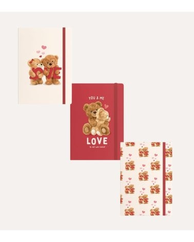 Libreta Osos Enamorados con Goma