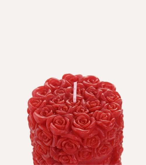 Vela Aromática con Rosas de Parafina