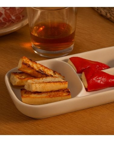 Plato de Aperitivos Nora con 3 Compartimientos