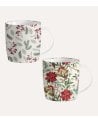 Taza Mug Flores Navideñas de Cerámica