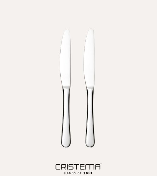 Set de 2 Cuchillos de Postre María de Acero Inox 18/10