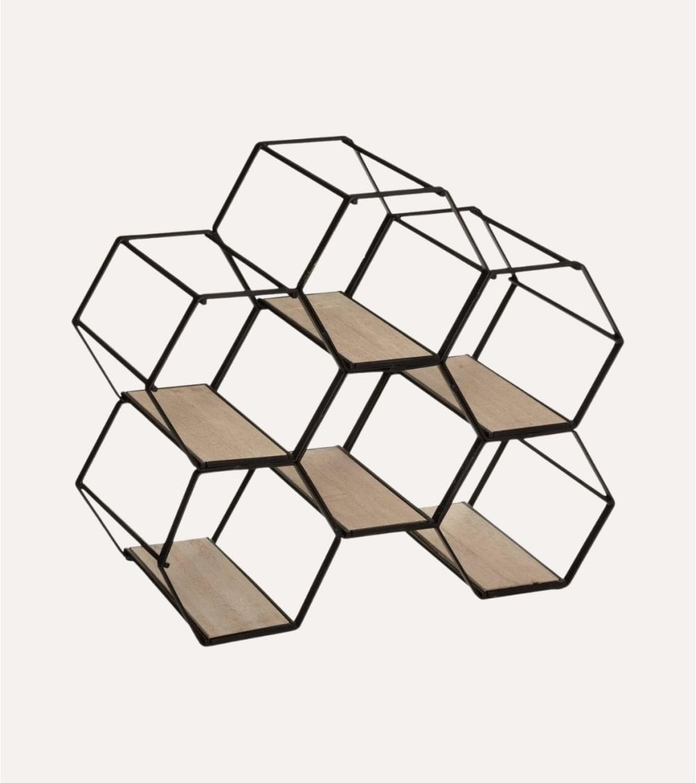 Botellero Arty para 15 Botellas de Acero y MDF