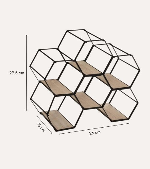 Botellero Arty para 15 Botellas de Acero y MDF