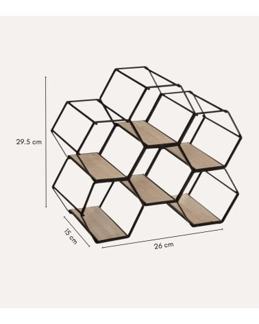 Botellero Arty para 15 Botellas de Acero y MDF