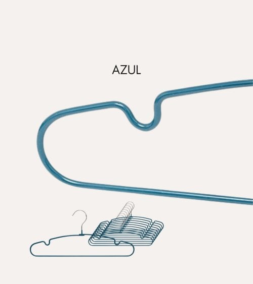 Set de 10 Perchas Redondeadas de Metal