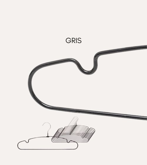 Set de 10 Perchas Redondeadas de Metal