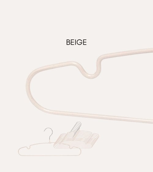 Set de 10 Perchas Redondeadas de Metal