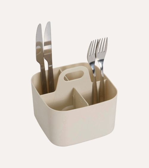 Escurridor de Cubiertos Poly con Compartimientos de Plástico