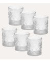 Set de 6 Vasos Luna de Cristal Tallado