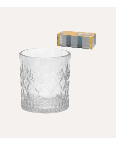 Set de 6 Vasos Luna de Cristal Tallado