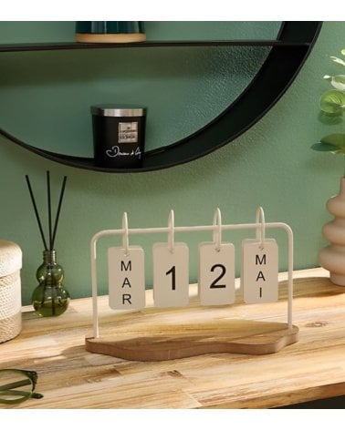 Calendario Decorativo Fred de Acero y MDF