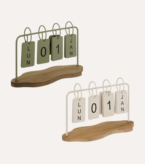 Calendario Decorativo Fred de Acero y MDF