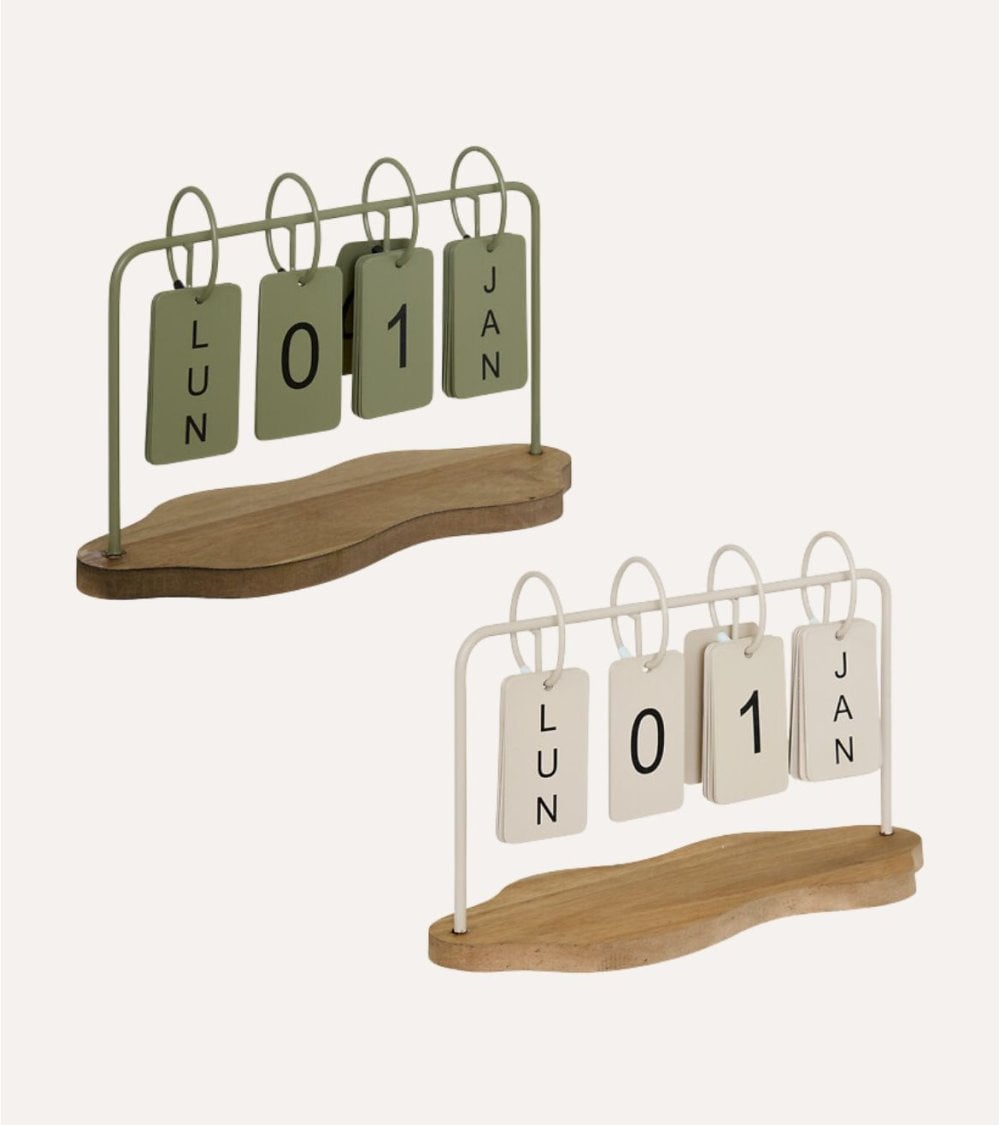 Calendario Decorativo Fred de Acero y MDF