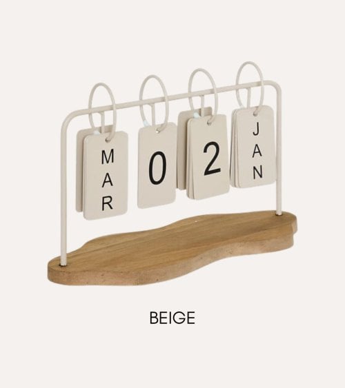 Calendario Decorativo Fred de Acero y MDF