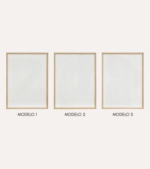 Cuadro Lienzo Harry con Relieve de MDF
