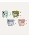 Taza Mug Caricatura de Mascotas de Porcelana