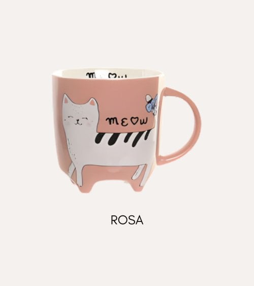 Taza Mug Caricatura de Mascotas de Porcelana