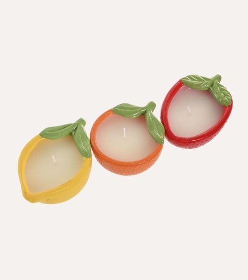 Vela Aromática en Fruta de Cerámica
